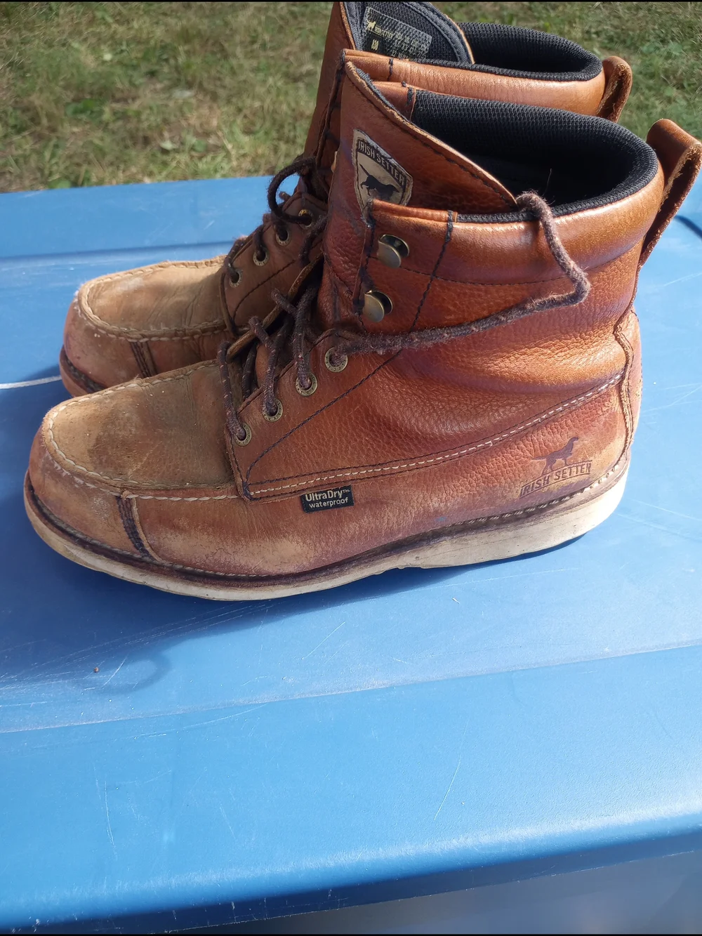 Irish Setter 838 Brown Leather Lace-Up Work Boots Size 9.5D